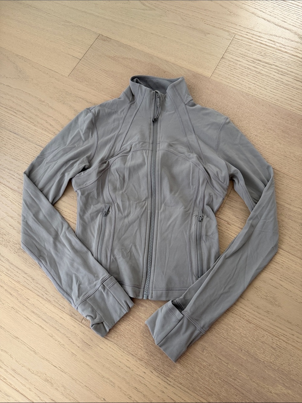 lululemon athletica Light Gray Zip-Up Athletic Jacket